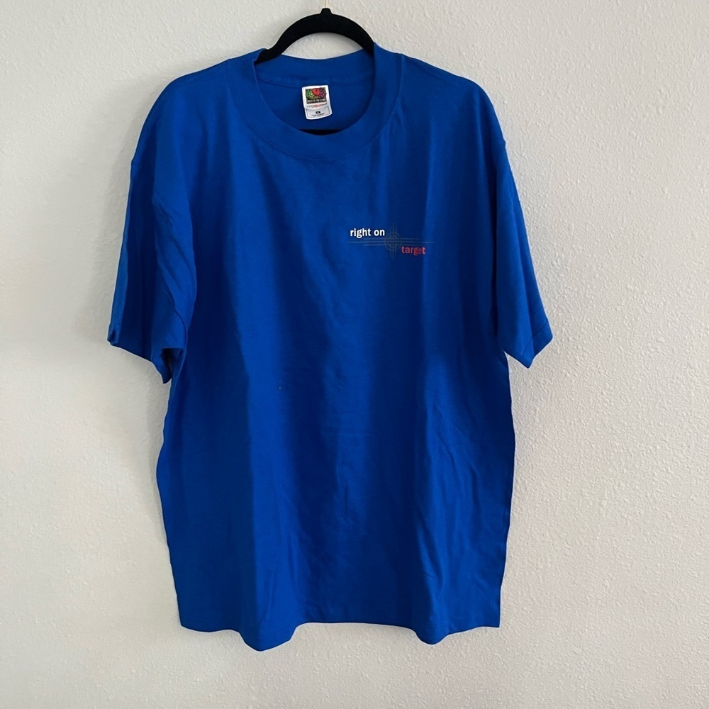 Vintage Fruit Of The Loom Ringspun Tee” Right On Target “ Size XL